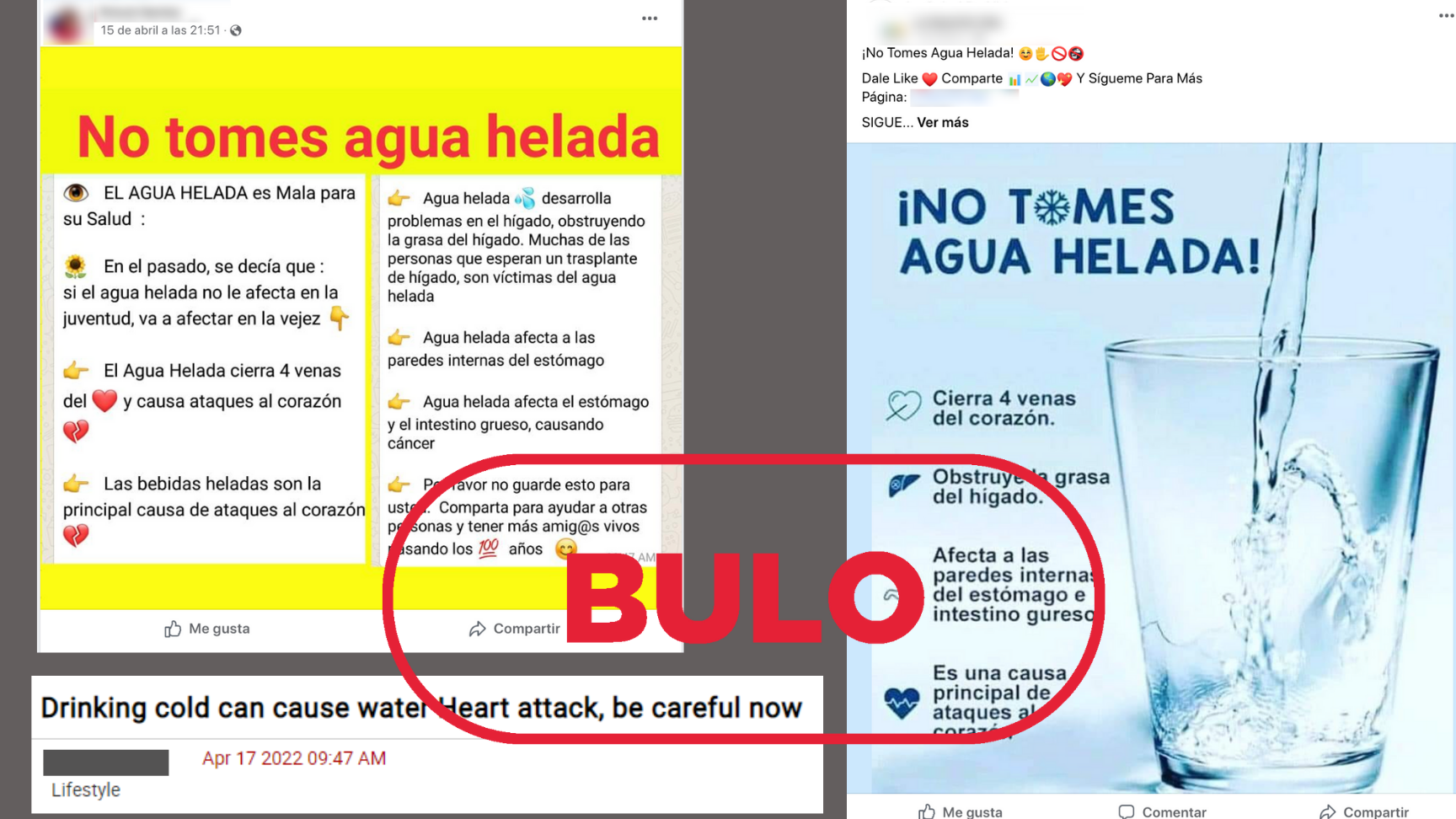 peligros de beber agua fria